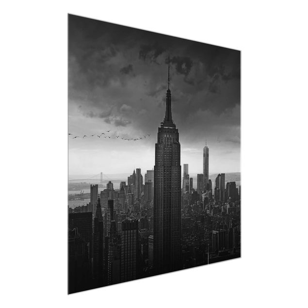 Glasbild - New York Rockefeller View - Quadrat 1:1
