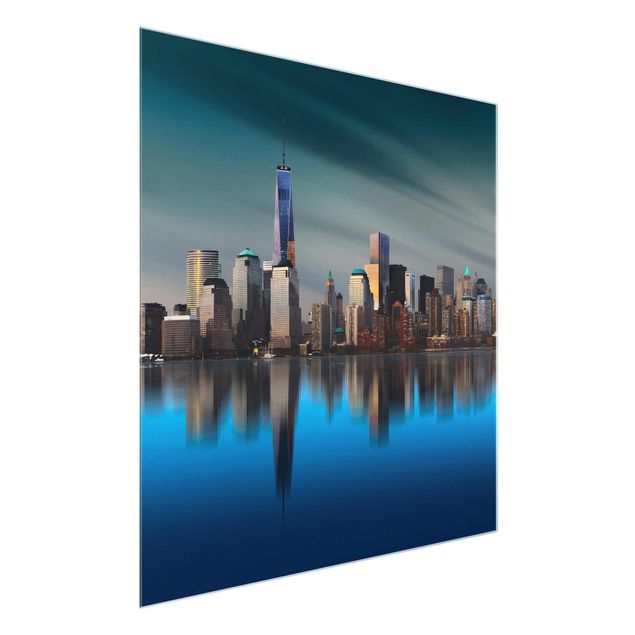 Glasbild - New York World Trade Center - Quadrat 1:1
