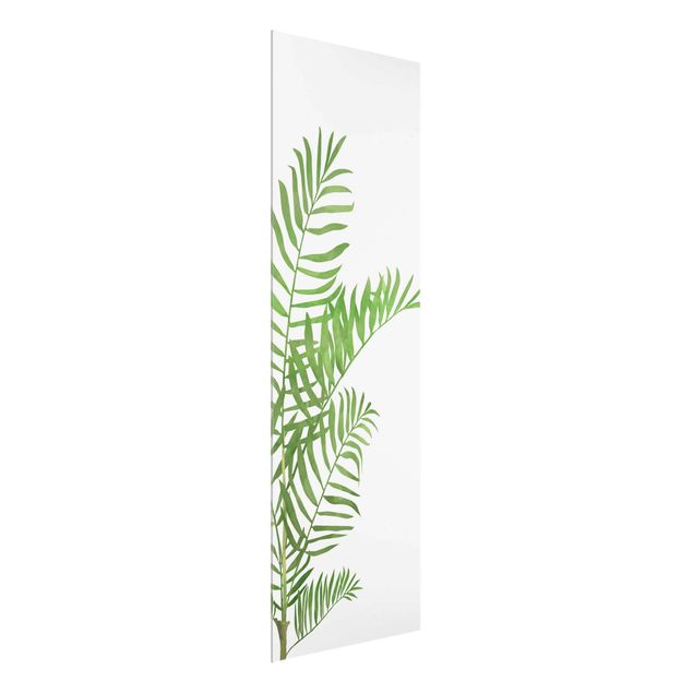 Glasbild - Palme Aquarell - Panel
