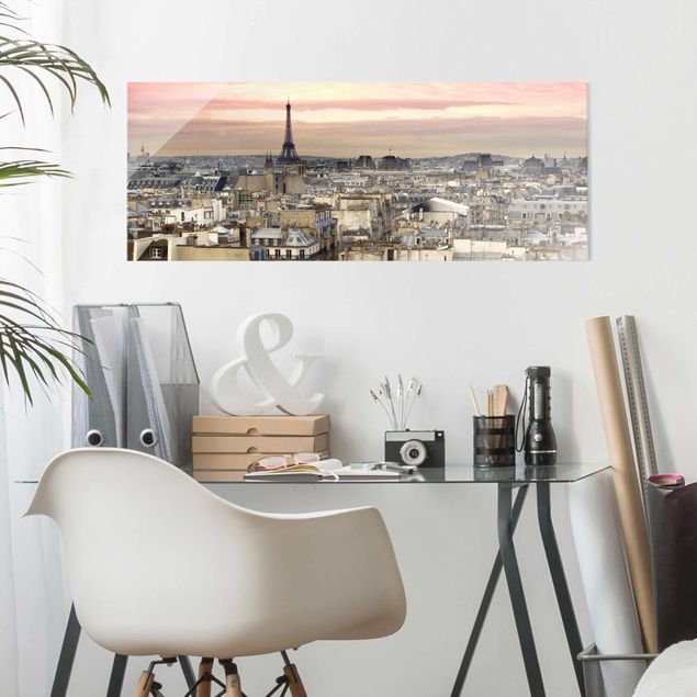 Glasbild - Paris hautnah - Panorama Quer