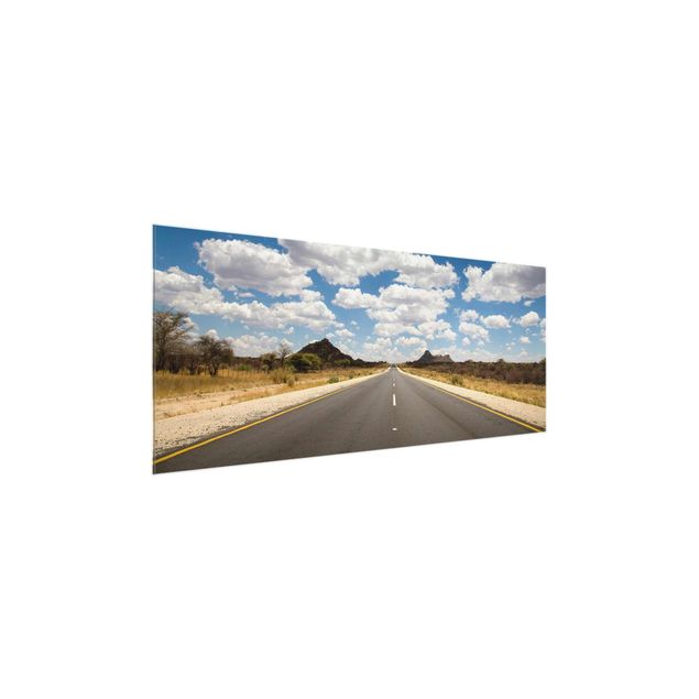 Glasbild - Route 66 - Panorama Quer