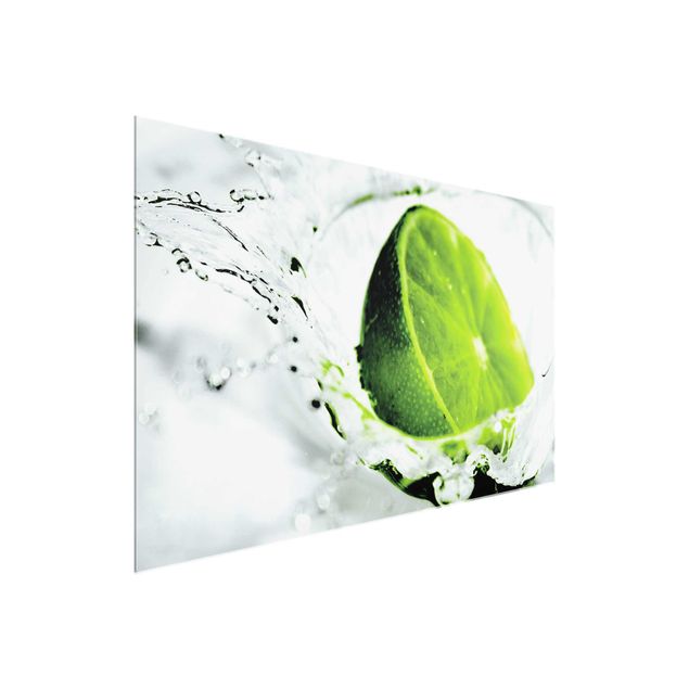 Glasbild Küche - Splash Lime - Quer 3:2