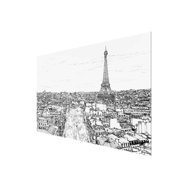 Glasbild - Stadtstudie - Paris - Querformat 2:3