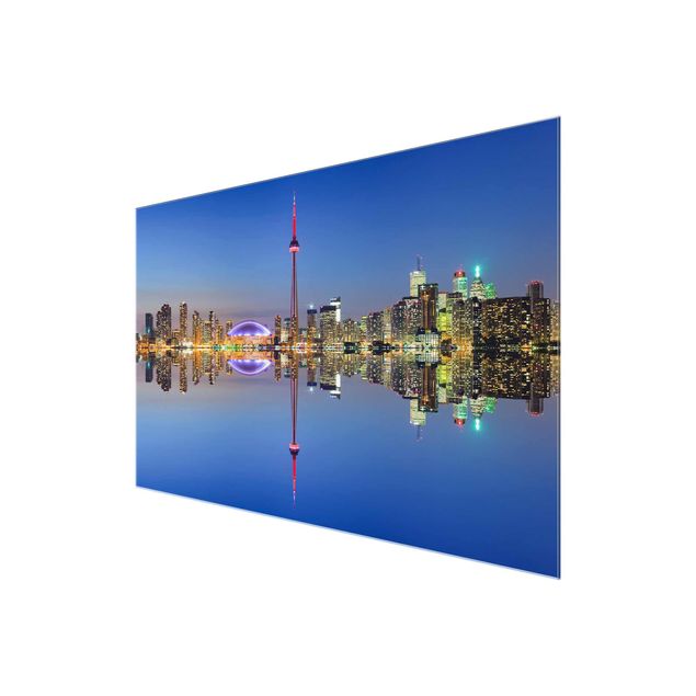 Glasbild - Toronto City Skyline vor Lake Ontario - Quer 3:2