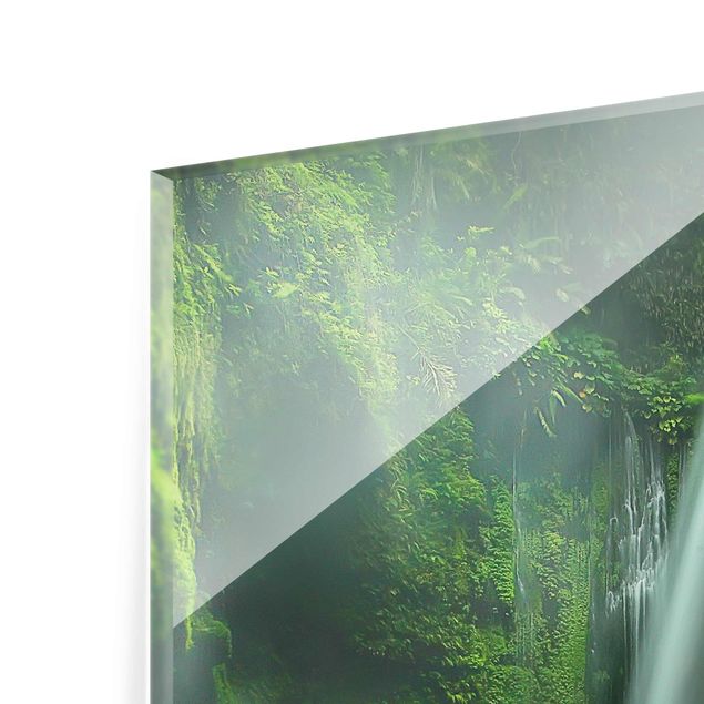 Glasbild - Tropischer Wasserfall - Hoch 3:4