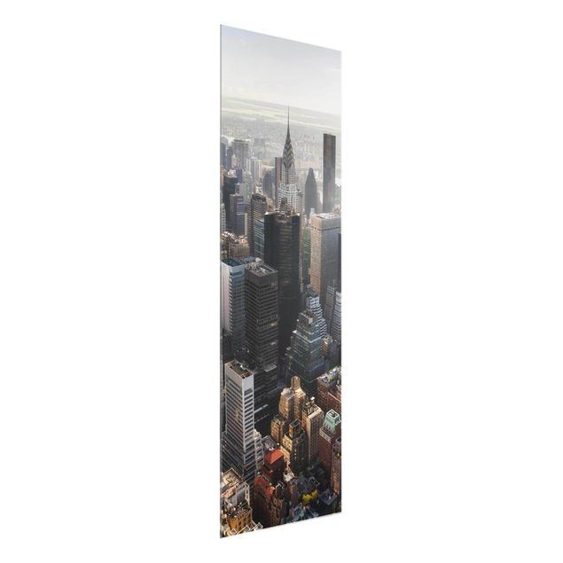 Glasbild - Vom Empire State Building Upper Manhattan NY - Panel