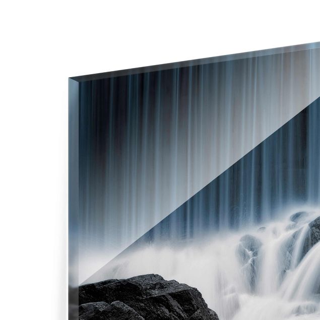 Glasbild - Wasserfall in Finnland - Quer 3:2