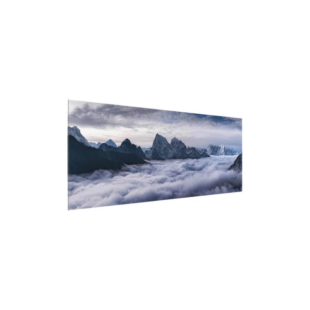 Glasbild - Wolkenmeer im Himalaya - Panorama