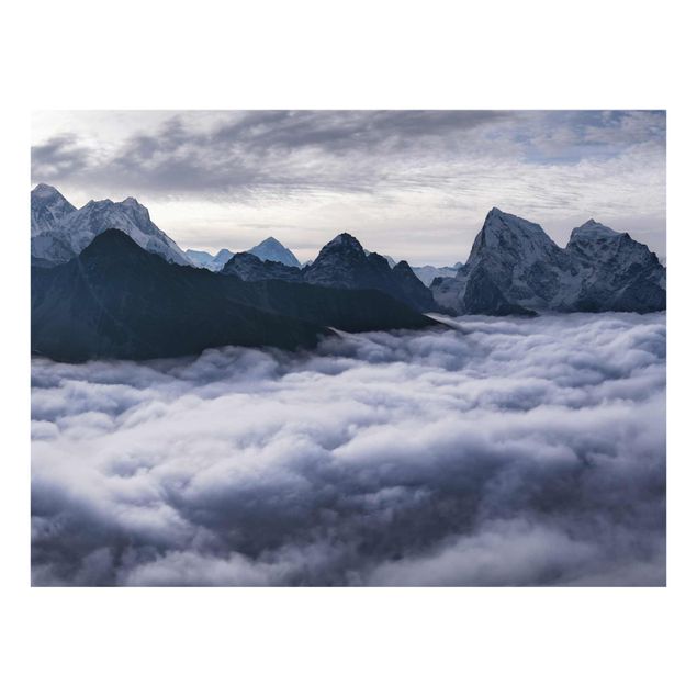 Glasbild - Wolkenmeer im Himalaya - Querformat 3:4