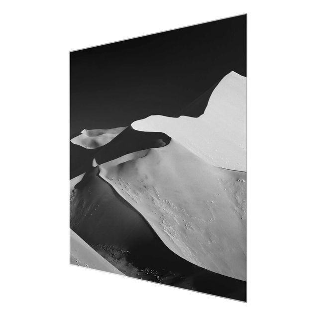Glasbild - Wüste - Abstrakte Dünen - Quadrat 1:1