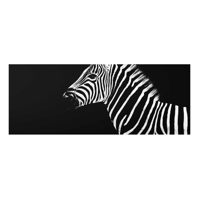 Glasbild - Zebra Safari Art - Panorama Quer