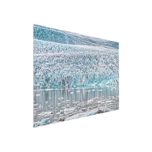 Glasbild - Gletscher auf Island - Querformat