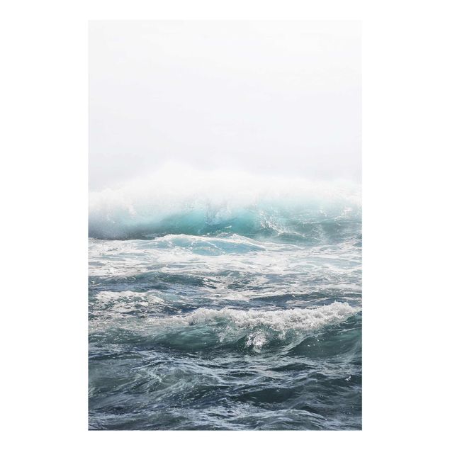 Glasbild - Große Welle Hawaii - Hochformat