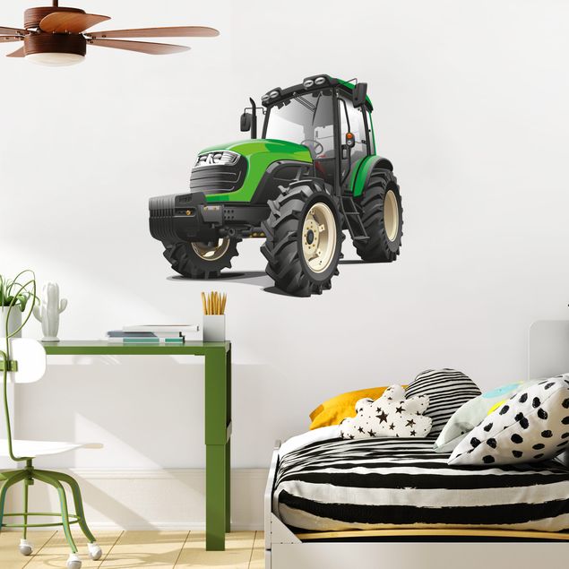 3D Wandsticker Großer grüner Traktor