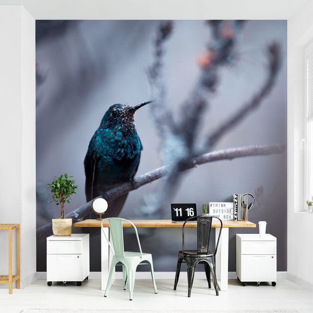 Fototapete - Kolibri im Winter