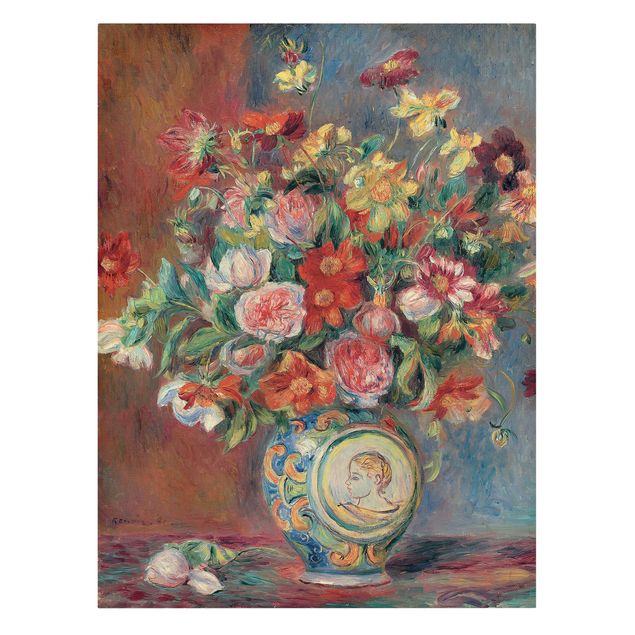 Leinwandbild - Auguste Renoir - Blumenvase - Hoch 3:4
