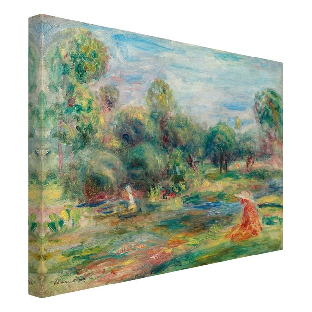 Leinwandbild - Auguste Renoir - Landschaft bei Cagnes - Quer 4:3