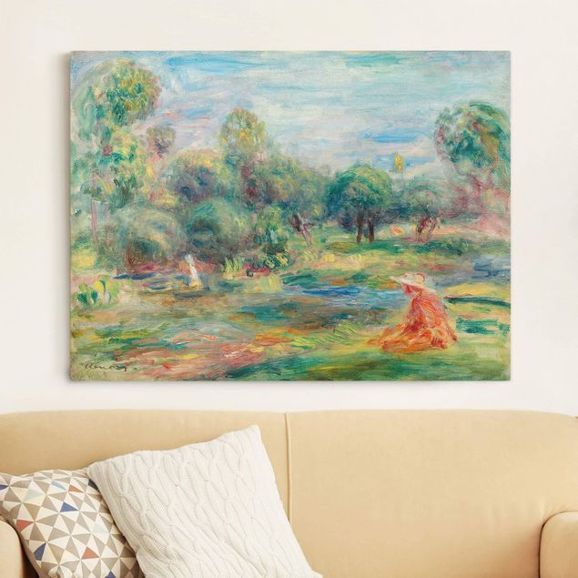 Leinwandbild - Auguste Renoir - Landschaft bei Cagnes - Quer 4:3