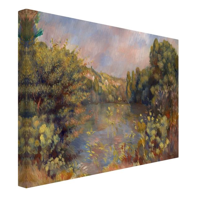 Leinwandbild - Auguste Renoir - Landschaft mit einem See - Quer 4:3
