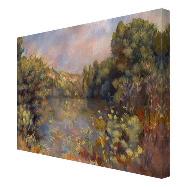 Leinwandbild - Auguste Renoir - Landschaft mit einem See - Quer 4:3
