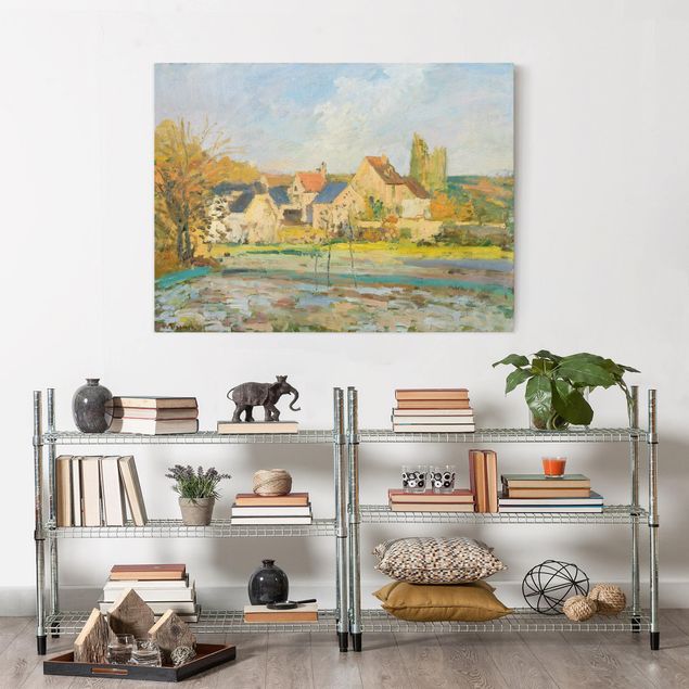 Leinwandbild - Camille Pissarro - Landschaft bei Pontoise - Quer 4:3