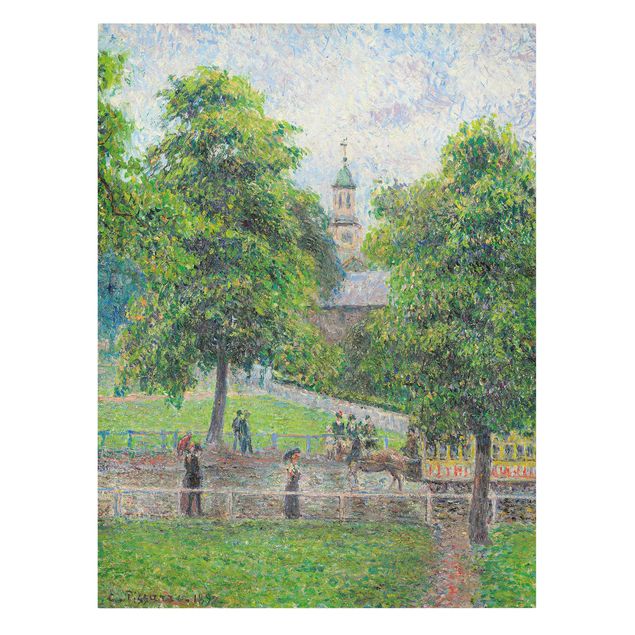 Leinwandbild - Camille Pissarro - Saint Anne's Church, Kew, London - Hoch 3:4