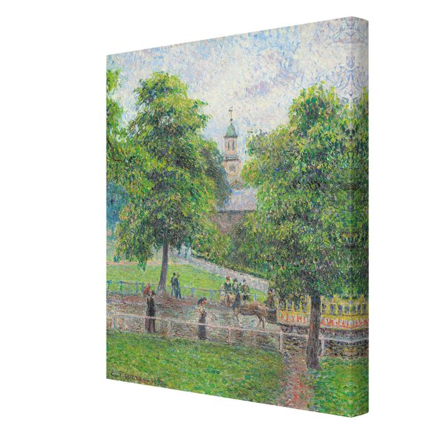 Leinwandbild - Camille Pissarro - Saint Anne's Church, Kew, London - Hoch 3:4