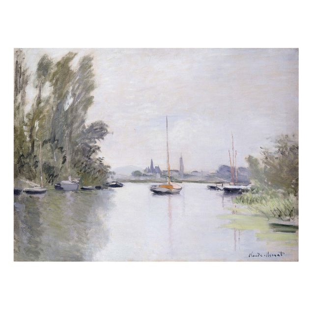 Leinwanddruck Claude Monet - Gemälde Argenteuil, von einem kleinen Arm der Seine aus gesehen - Kunstdruck Quer 4:3