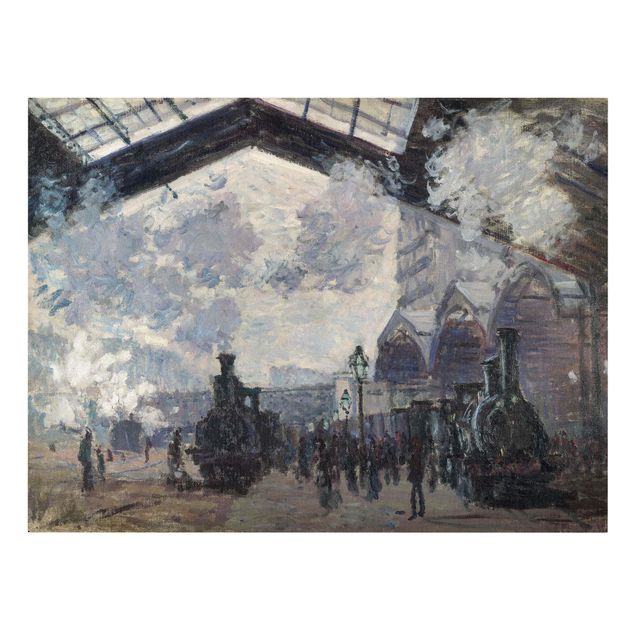 Leinwanddruck Claude Monet - Gemälde Der Gare Saint Lazare - Kunstdruck Quer 4:3 - Impressionismus