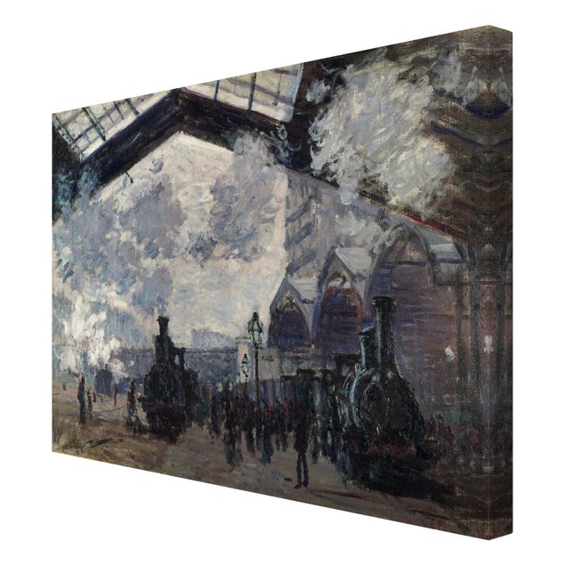 Leinwanddruck Claude Monet - Gemälde Der Gare Saint Lazare - Kunstdruck Quer 4:3 - Impressionismus