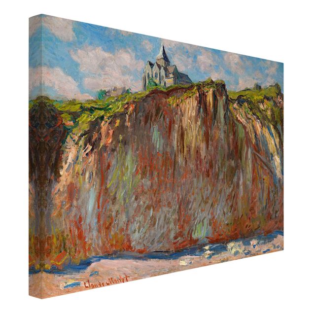 Leinwanddruck Claude Monet - Gemälde Die Kirche von Varengeville im Morgenlicht - Kunstdruck Quer 4:3 - Impressionismus