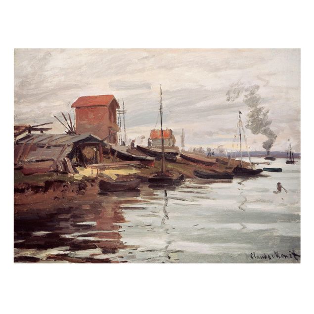 Leinwanddruck Claude Monet - Gemälde Die Seine bei Petit-Gennevilliers - Kunstdruck Quer 4:3 - Impressionismus