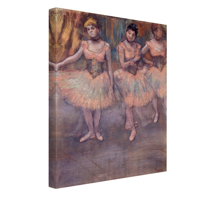 Leinwandbild - Edgar Degas - Drei Tänzerinnen vor dem Exercice - Hoch 3:4