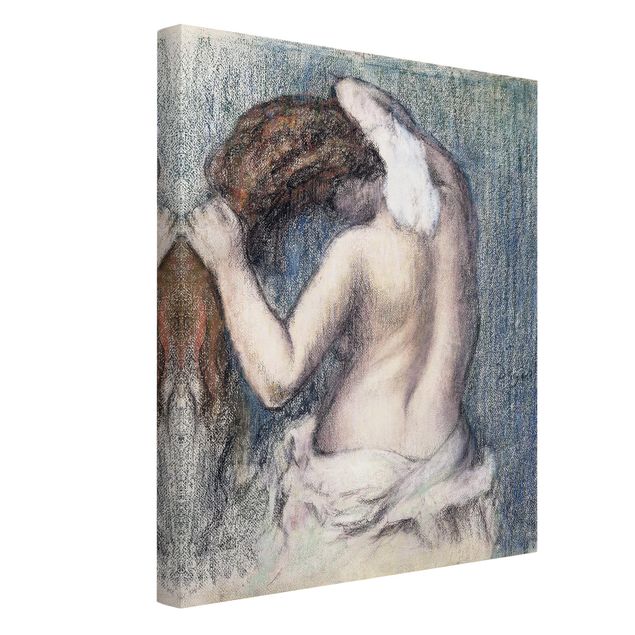 Leinwandbild - Edgar Degas - Frau beim Abtrocknen - Hoch 3:4