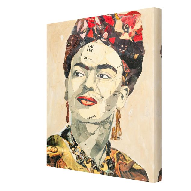 Leinwandbild - Frida Kahlo - Collage No.2 - Hochformat 3:4