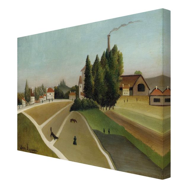 Leinwandbild - Henri Rousseau - Landschaft mit Fabrik - Quer 4:3