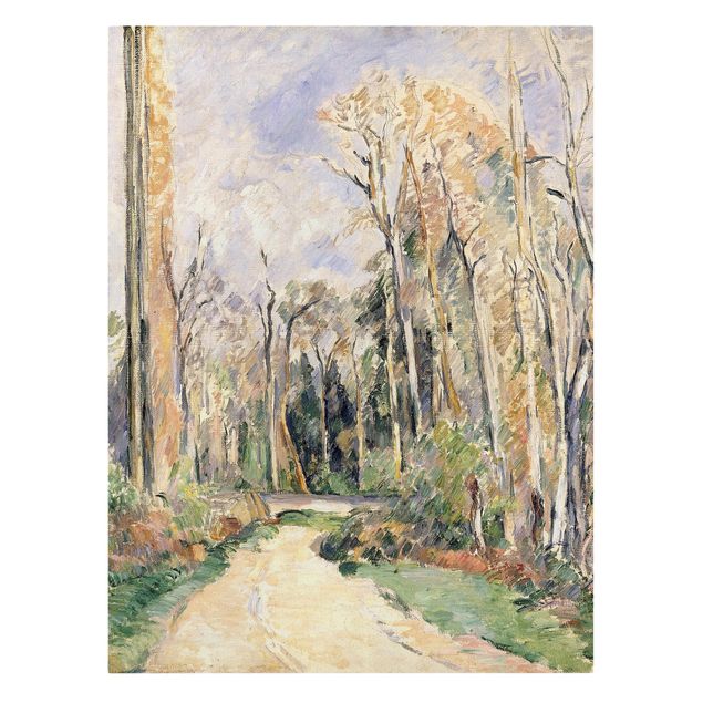Leinwandbild - Paul Cézanne - Weg am Waldeingang - Hoch 3:4