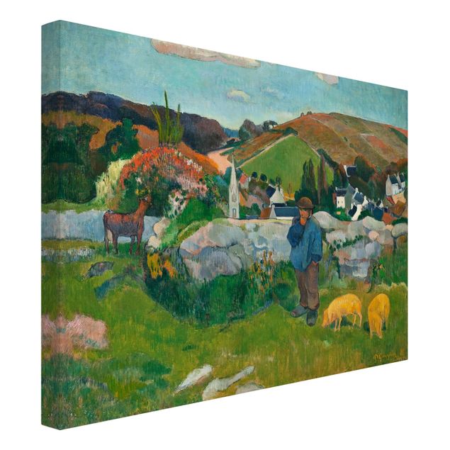 Leinwandbild - Paul Gauguin - Der Schweinehirt - Quer 4:3
