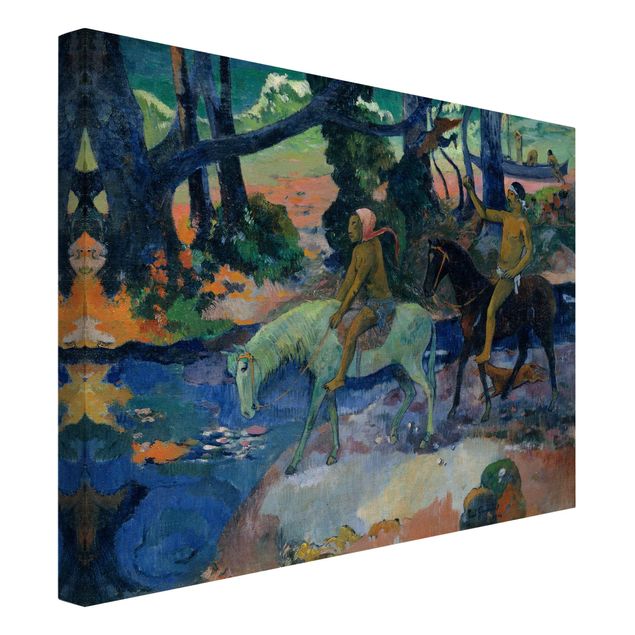 Leinwandbild - Paul Gauguin - Die Furt (oder: Die Flucht) - Quer 4:3