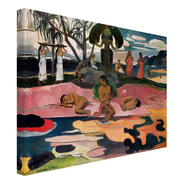 Leinwandbild - Paul Gauguin - Gottestag (Mahana No Atua) - Quer 4:3