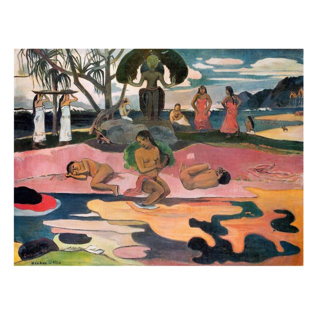 Leinwandbild - Paul Gauguin - Gottestag (Mahana No Atua) - Quer 4:3
