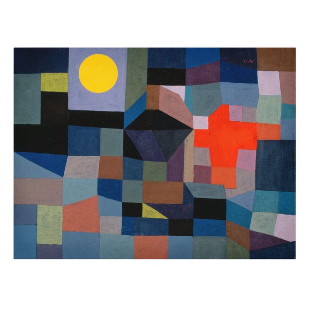 Leinwandbild - Paul Klee - Feuer bei Vollmond - Quer 4:3