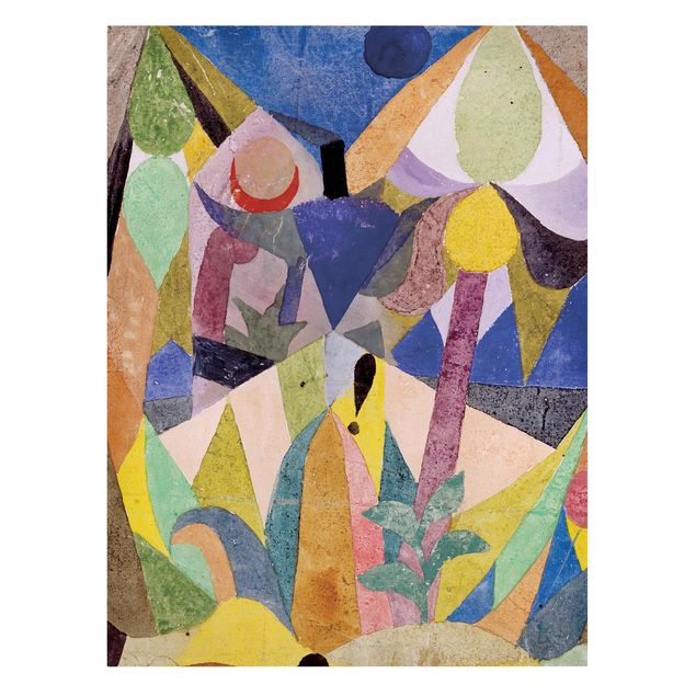 Leinwandbild - Paul Klee - Mildtropische Landschaft - Hoch 3:4