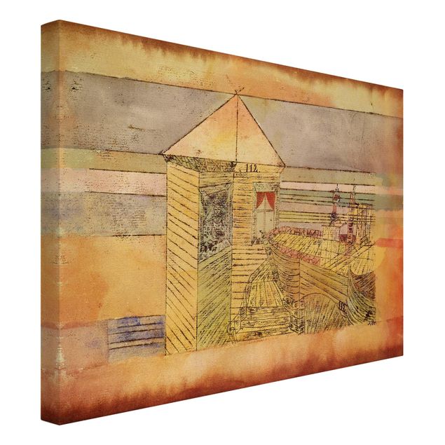 Leinwandbild - Paul Klee - Wunderbare Landung, oder '112!' - Quer 4:3