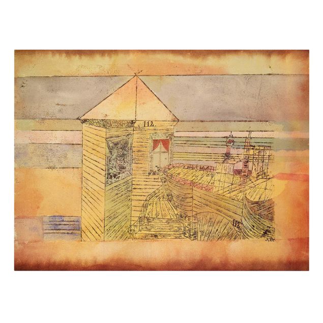 Leinwandbild - Paul Klee - Wunderbare Landung, oder '112!' - Quer 4:3
