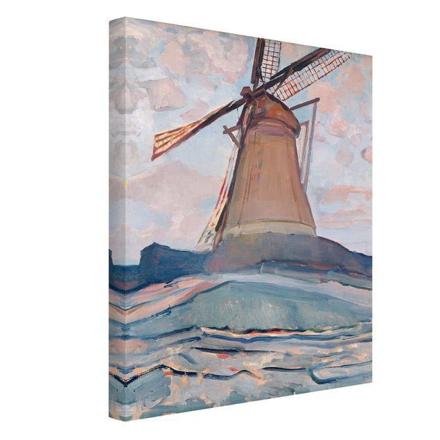 Leinwandbild - Piet Mondrian - Windmühle - Hoch 3:4