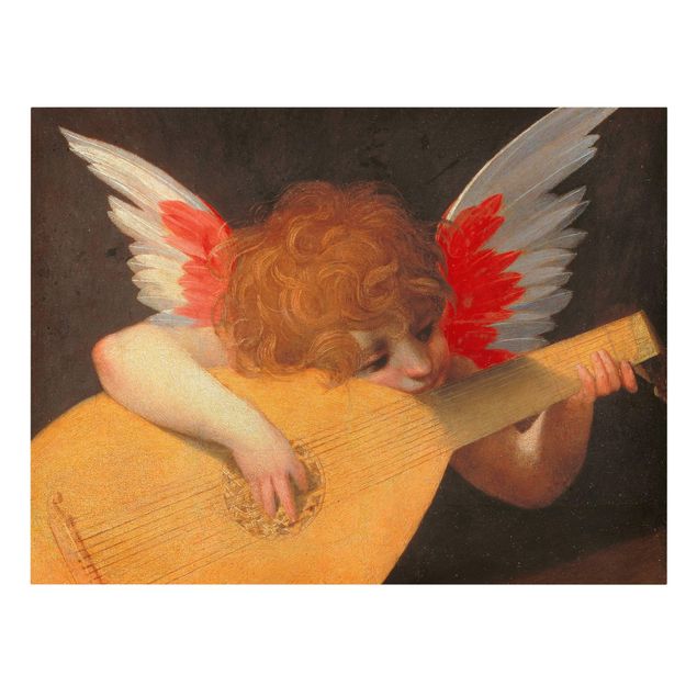 Leinwandbild - Rosso Fiorentino - Musizierender Engel - Quer 4:3