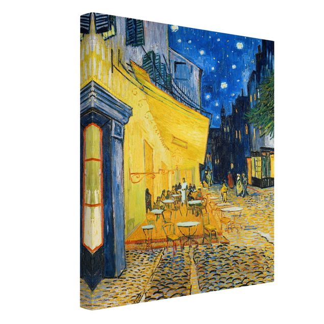Leinwandbild - Vincent van Gogh - Café-Terrasse am Abend in Arles - Hoch 3:4