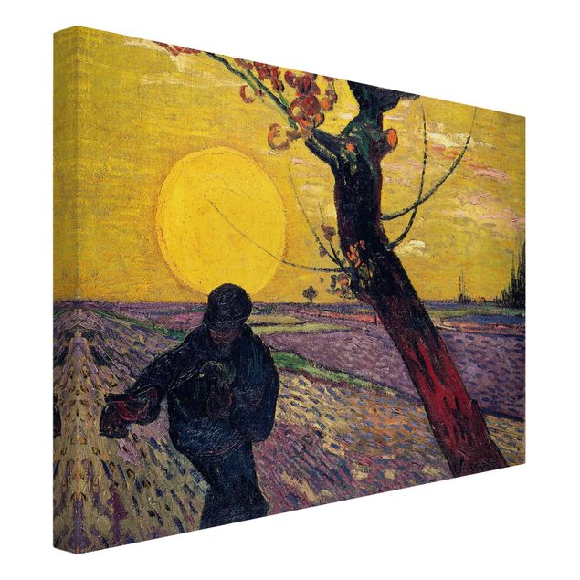 Leinwandbild - Vincent van Gogh - Sämann bei untergehender Sonne - Quer 4:3