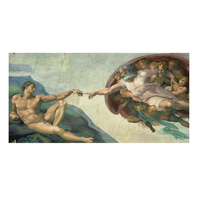 Leinwandbild Natur - Michelangelo - Sixtinische Kapelle - Querformat 2:1